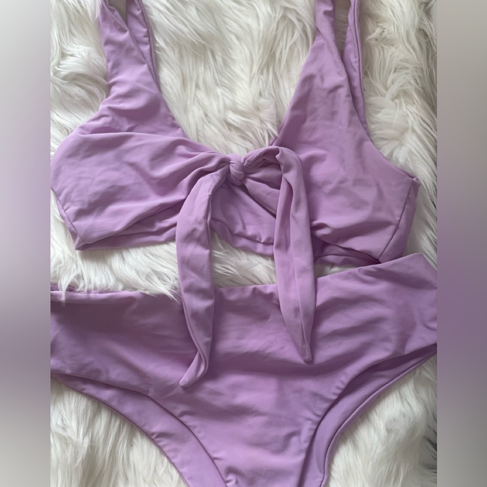 Zaful Light Purple 2Pc Bikini